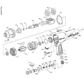 Part Location Diagram of 2135-D93B Ingersoll Rand Trigger Assembly
